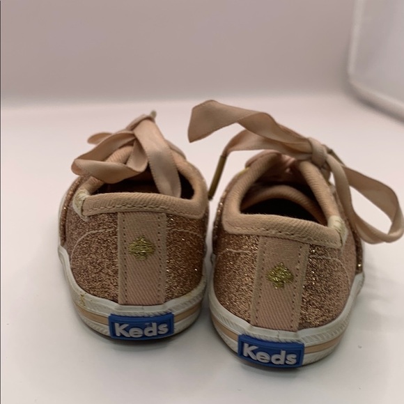 Keds Kate Spade Rose Gold Sneakers with Glittery Finish - Picture 4 of 10